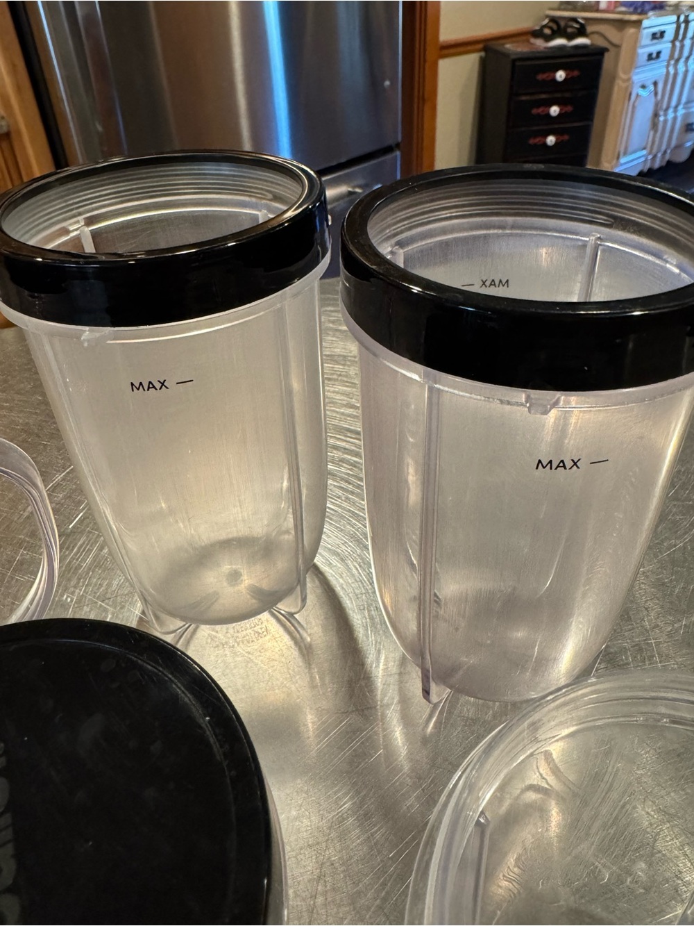 Magic Bullet Brand Clear Cups and Black Lids Replacement Set - Picture 7 of 7